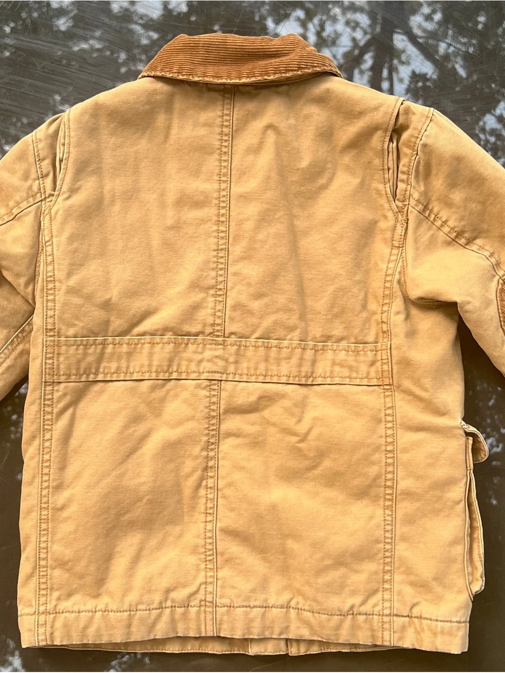 Girpcore Y2K Vintage Baby Gap Canvas Barn Jacket Corduroy Collar Field Coat 4T